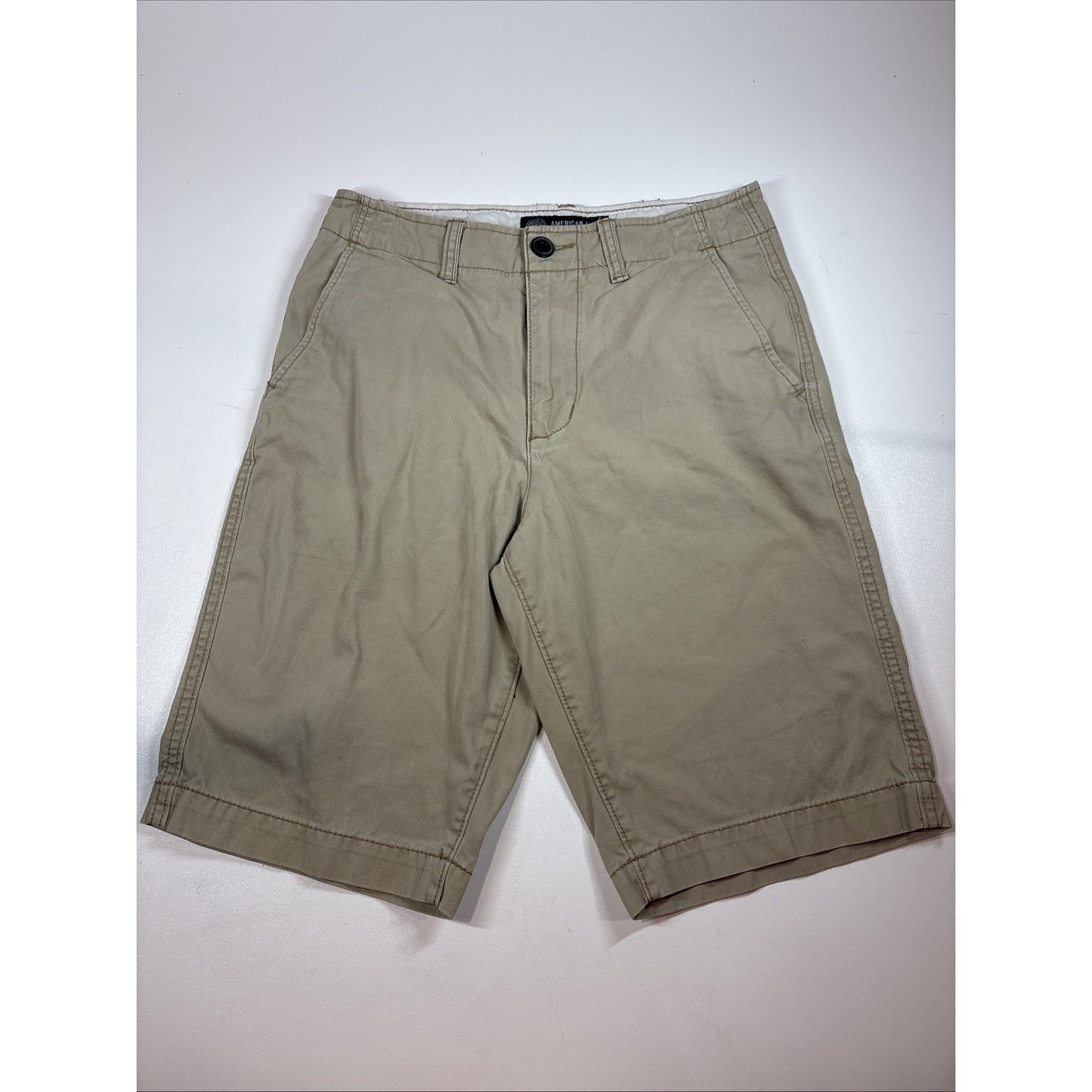 Vtg American Eagle Men's Size 28 Longboard Shorts In Khaki Tan Brown Pockets